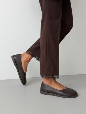 Анатомічні балетки barefoot з натуральної шкіри | Коричневі, шоколад 1107038 фото