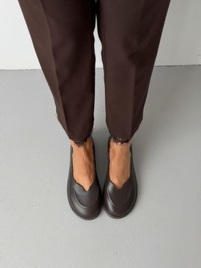 Анатомічні балетки barefoot з натуральної шкіри | Коричневі, шоколад 1107038 фото