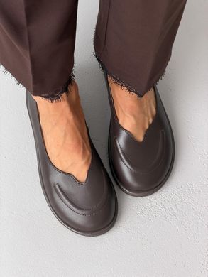 Анатомічні балетки barefoot з натуральної шкіри | Коричневі, шоколад 1107038 фото