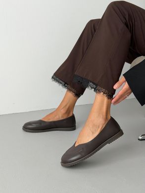 Анатомічні балетки barefoot з натуральної шкіри | Коричневі, шоколад 1107038 фото