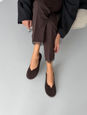 Анатомічні балетки barefoot із натуральної замші &mdash; Коричневий / Шоколад 1106741 фото