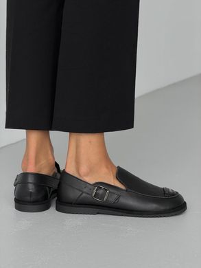 Утепленные лоферы barefoot из натуральной кожи | Черные 1195942 фото