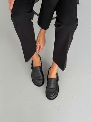 Утепленные лоферы barefoot из натуральной кожи | Черные 1195942 фото