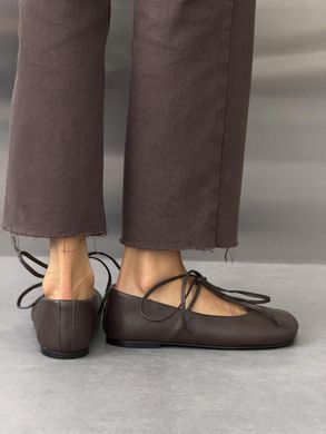 Балетки barefoot из натуральной кожи Италия | Коричневые, шоколад 1167936 фото
