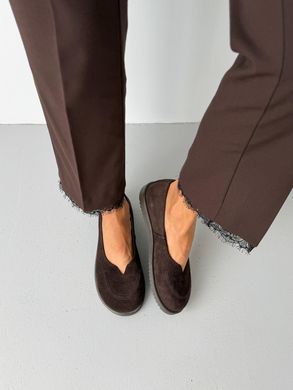 Анатомічні балетки barefoot із натуральної замші &mdash; Коричневий / Шоколад 1106736 фото