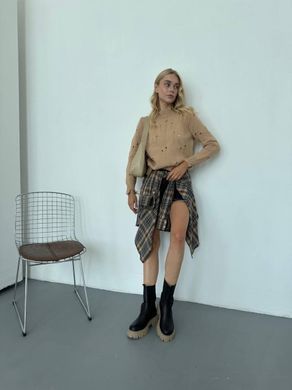 Челси женские зимние кожаные черные высокие на светлой подошве. 5500-1з/35 фото