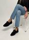 Лоферы женские замшевые черного цвета зимние 9425-2з/36 фото 3